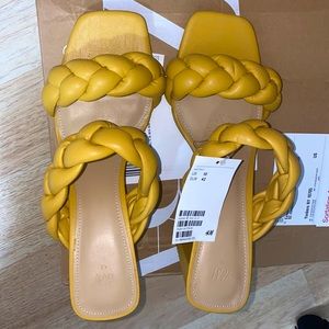 Mustard Yellow H&M braided heels